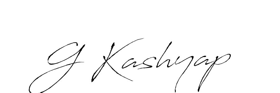 How to make G Kashyap name signature. Use Antro_Vectra style for creating short signs online. This is the latest handwritten sign. G Kashyap signature style 6 images and pictures png