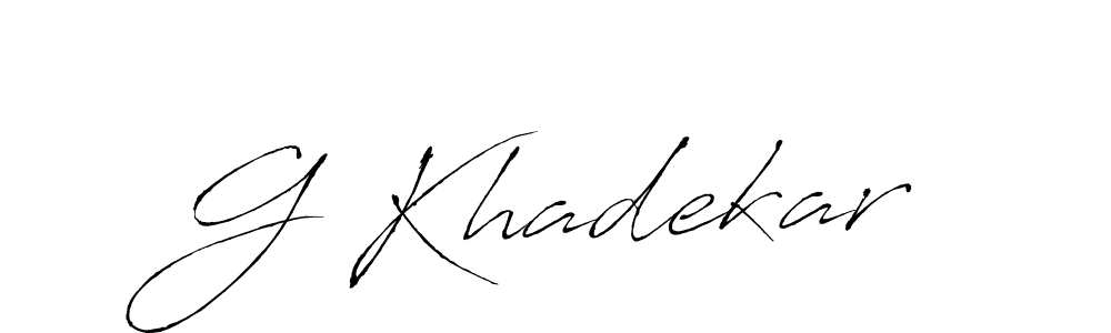 The best way (Antro_Vectra) to make a short signature is to pick only two or three words in your name. The name G Khadekar include a total of six letters. For converting this name. G Khadekar signature style 6 images and pictures png