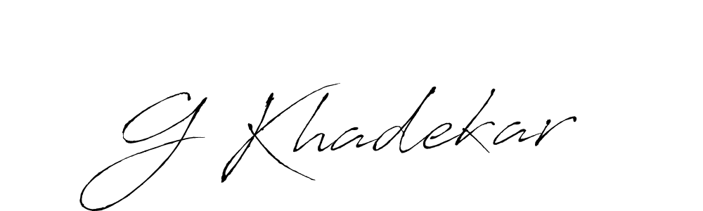 Also we have G Khadekar name is the best signature style. Create professional handwritten signature collection using Antro_Vectra autograph style. G Khadekar signature style 6 images and pictures png