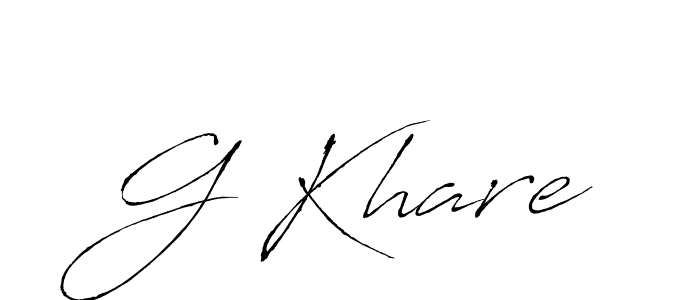 G Khare stylish signature style. Best Handwritten Sign (Antro_Vectra) for my name. Handwritten Signature Collection Ideas for my name G Khare. G Khare signature style 6 images and pictures png
