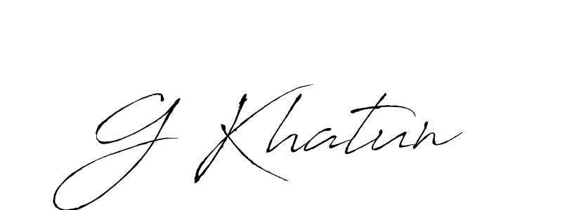 G Khatun stylish signature style. Best Handwritten Sign (Antro_Vectra) for my name. Handwritten Signature Collection Ideas for my name G Khatun. G Khatun signature style 6 images and pictures png