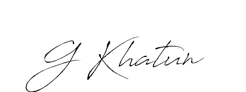 G Khatun stylish signature style. Best Handwritten Sign (Antro_Vectra) for my name. Handwritten Signature Collection Ideas for my name G Khatun. G Khatun signature style 6 images and pictures png