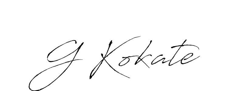 Use a signature maker to create a handwritten signature online. With this signature software, you can design (Antro_Vectra) your own signature for name G Kokate. G Kokate signature style 6 images and pictures png