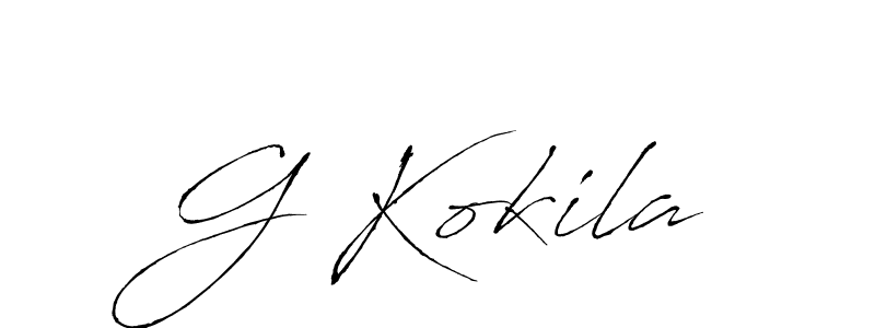 Design your own signature with our free online signature maker. With this signature software, you can create a handwritten (Antro_Vectra) signature for name G Kokila. G Kokila signature style 6 images and pictures png