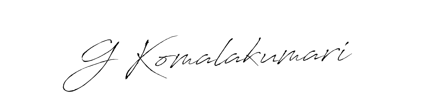 You should practise on your own different ways (Antro_Vectra) to write your name (G Komalakumari) in signature. don't let someone else do it for you. G Komalakumari signature style 6 images and pictures png