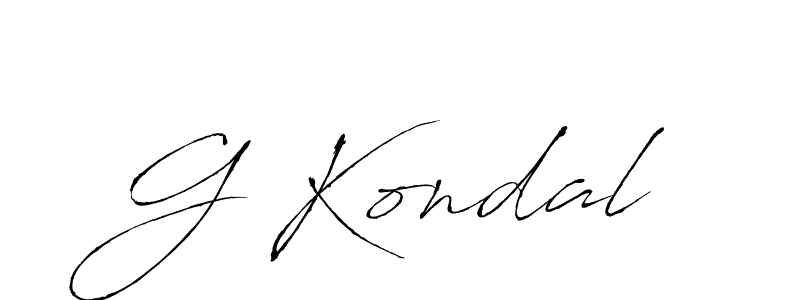 Design your own signature with our free online signature maker. With this signature software, you can create a handwritten (Antro_Vectra) signature for name G Kondal. G Kondal signature style 6 images and pictures png