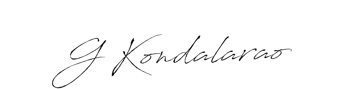 Create a beautiful signature design for name G Kondalarao. With this signature (Antro_Vectra) fonts, you can make a handwritten signature for free. G Kondalarao signature style 6 images and pictures png