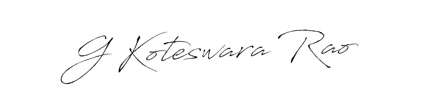 Create a beautiful signature design for name G Koteswara Rao. With this signature (Antro_Vectra) fonts, you can make a handwritten signature for free. G Koteswara Rao signature style 6 images and pictures png