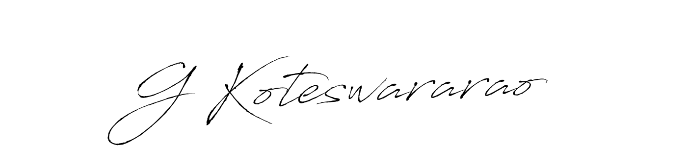 How to make G Koteswararao name signature. Use Antro_Vectra style for creating short signs online. This is the latest handwritten sign. G Koteswararao signature style 6 images and pictures png