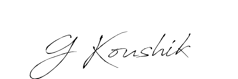 How to Draw G Koushik signature style? Antro_Vectra is a latest design signature styles for name G Koushik. G Koushik signature style 6 images and pictures png