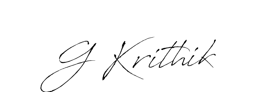 Antro_Vectra is a professional signature style that is perfect for those who want to add a touch of class to their signature. It is also a great choice for those who want to make their signature more unique. Get G Krithik name to fancy signature for free. G Krithik signature style 6 images and pictures png