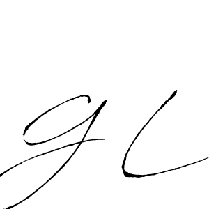 Create a beautiful signature design for name G L. With this signature (Antro_Vectra) fonts, you can make a handwritten signature for free. G L signature style 6 images and pictures png