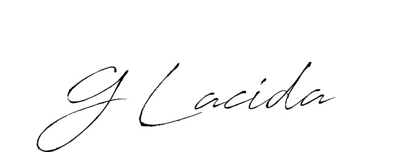 Antro_Vectra is a professional signature style that is perfect for those who want to add a touch of class to their signature. It is also a great choice for those who want to make their signature more unique. Get G Lacida name to fancy signature for free. G Lacida signature style 6 images and pictures png