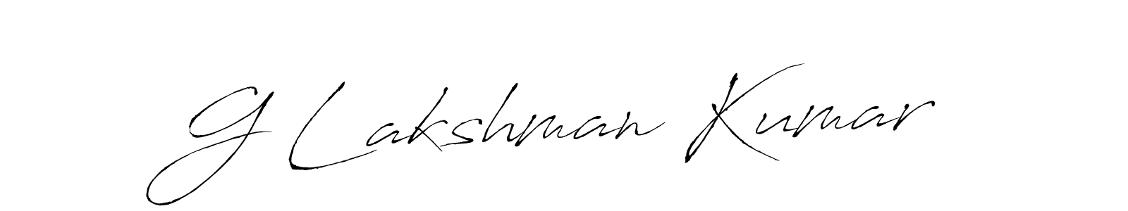 Create a beautiful signature design for name G Lakshman Kumar. With this signature (Antro_Vectra) fonts, you can make a handwritten signature for free. G Lakshman Kumar signature style 6 images and pictures png