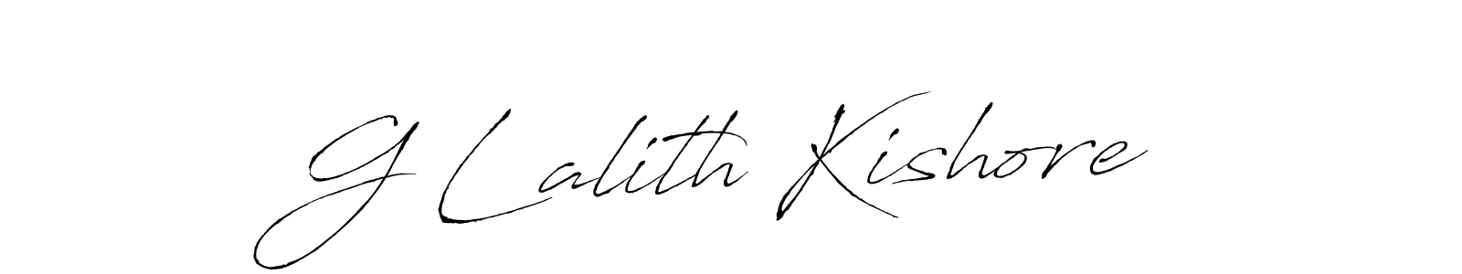 Create a beautiful signature design for name G Lalith Kishore. With this signature (Antro_Vectra) fonts, you can make a handwritten signature for free. G Lalith Kishore signature style 6 images and pictures png