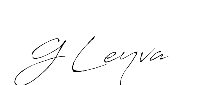 Make a beautiful signature design for name G Leyva. With this signature (Antro_Vectra) style, you can create a handwritten signature for free. G Leyva signature style 6 images and pictures png