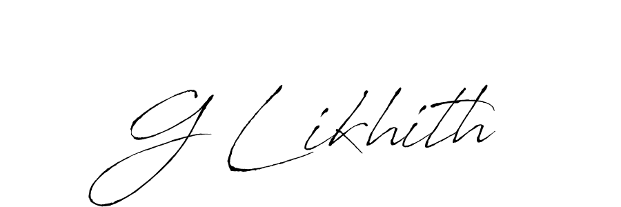 You can use this online signature creator to create a handwritten signature for the name G Likhith. This is the best online autograph maker. G Likhith signature style 6 images and pictures png