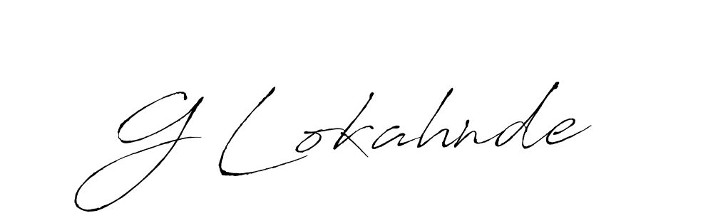 Antro_Vectra is a professional signature style that is perfect for those who want to add a touch of class to their signature. It is also a great choice for those who want to make their signature more unique. Get G Lokahnde name to fancy signature for free. G Lokahnde signature style 6 images and pictures png