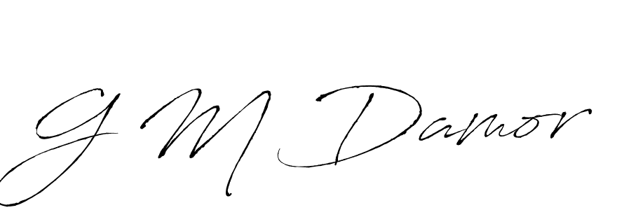 Design your own signature with our free online signature maker. With this signature software, you can create a handwritten (Antro_Vectra) signature for name G M Damor. G M Damor signature style 6 images and pictures png