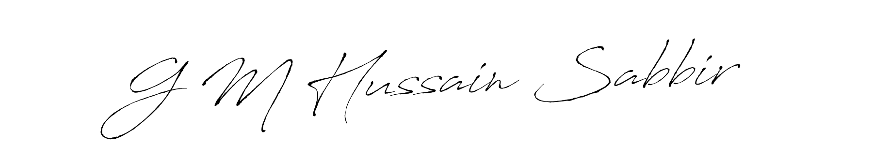 How to make G M Hussain Sabbir name signature. Use Antro_Vectra style for creating short signs online. This is the latest handwritten sign. G M Hussain Sabbir signature style 6 images and pictures png