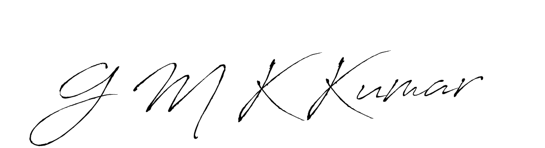 How to make G M K Kumar signature? Antro_Vectra is a professional autograph style. Create handwritten signature for G M K Kumar name. G M K Kumar signature style 6 images and pictures png