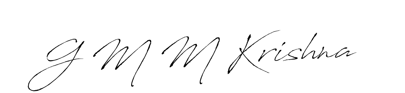 Design your own signature with our free online signature maker. With this signature software, you can create a handwritten (Antro_Vectra) signature for name G M M Krishna. G M M Krishna signature style 6 images and pictures png