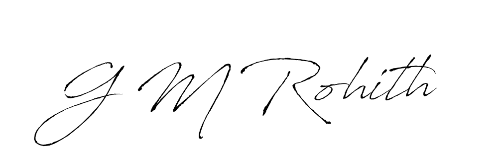 Antro_Vectra is a professional signature style that is perfect for those who want to add a touch of class to their signature. It is also a great choice for those who want to make their signature more unique. Get G M Rohith name to fancy signature for free. G M Rohith signature style 6 images and pictures png