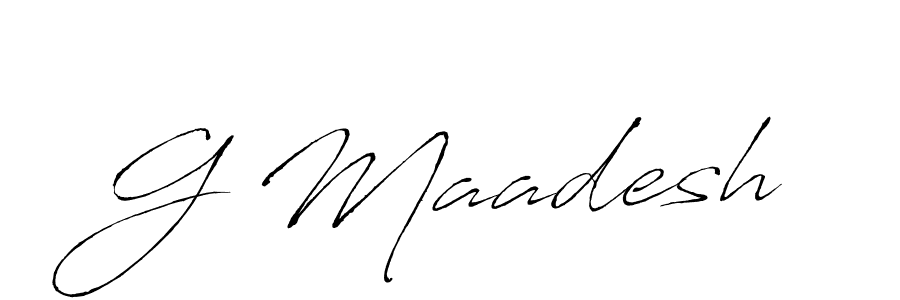 Design your own signature with our free online signature maker. With this signature software, you can create a handwritten (Antro_Vectra) signature for name G Maadesh. G Maadesh signature style 6 images and pictures png