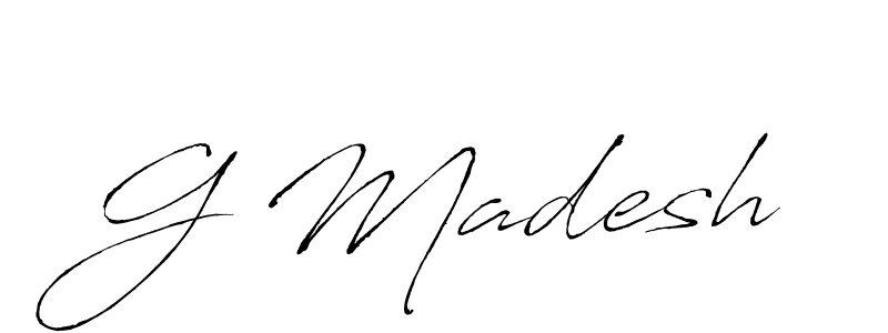 How to make G Madesh signature? Antro_Vectra is a professional autograph style. Create handwritten signature for G Madesh name. G Madesh signature style 6 images and pictures png