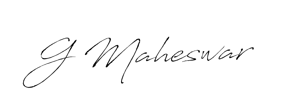 How to make G Maheswar signature? Antro_Vectra is a professional autograph style. Create handwritten signature for G Maheswar name. G Maheswar signature style 6 images and pictures png