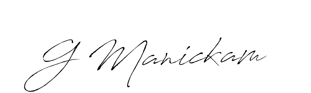 Also You can easily find your signature by using the search form. We will create G Manickam name handwritten signature images for you free of cost using Antro_Vectra sign style. G Manickam signature style 6 images and pictures png