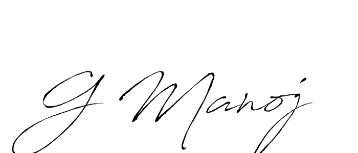 How to make G Manoj signature? Antro_Vectra is a professional autograph style. Create handwritten signature for G Manoj name. G Manoj signature style 6 images and pictures png