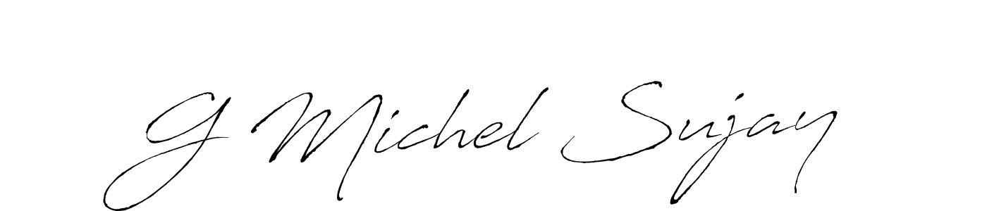 G Michel Sujay stylish signature style. Best Handwritten Sign (Antro_Vectra) for my name. Handwritten Signature Collection Ideas for my name G Michel Sujay. G Michel Sujay signature style 6 images and pictures png