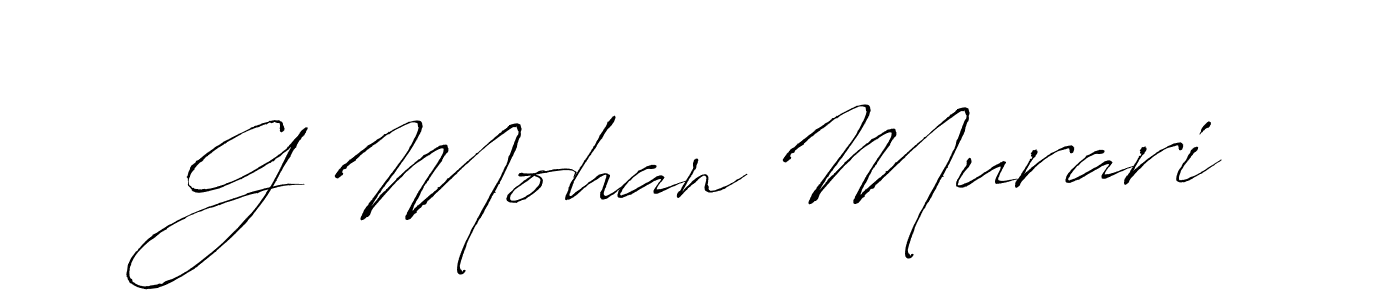 G Mohan Murari stylish signature style. Best Handwritten Sign (Antro_Vectra) for my name. Handwritten Signature Collection Ideas for my name G Mohan Murari. G Mohan Murari signature style 6 images and pictures png