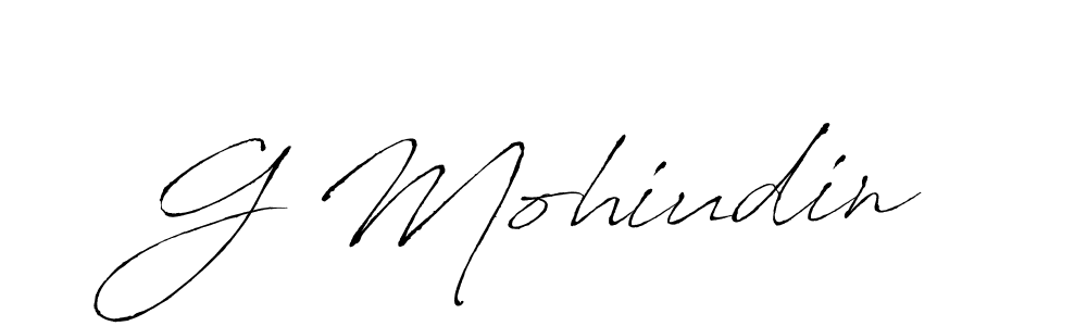 How to make G Mohiudin name signature. Use Antro_Vectra style for creating short signs online. This is the latest handwritten sign. G Mohiudin signature style 6 images and pictures png