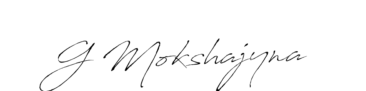 Create a beautiful signature design for name G Mokshajyna. With this signature (Antro_Vectra) fonts, you can make a handwritten signature for free. G Mokshajyna signature style 6 images and pictures png