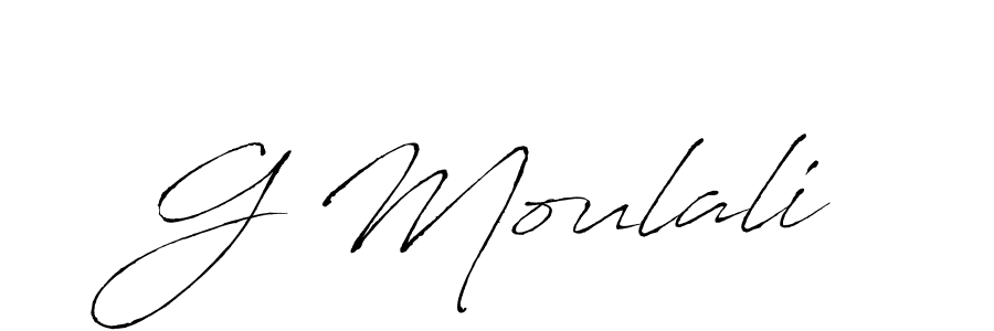 if you are searching for the best signature style for your name G Moulali. so please give up your signature search. here we have designed multiple signature styles  using Antro_Vectra. G Moulali signature style 6 images and pictures png