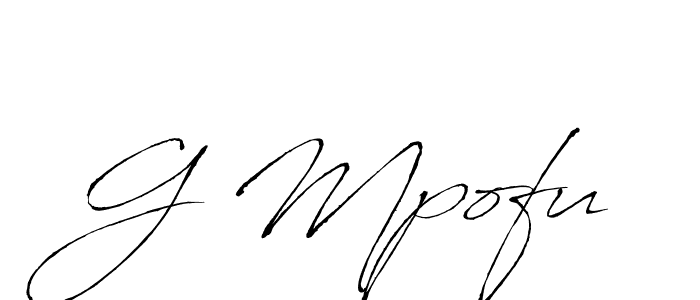 Design your own signature with our free online signature maker. With this signature software, you can create a handwritten (Antro_Vectra) signature for name G Mpofu. G Mpofu signature style 6 images and pictures png