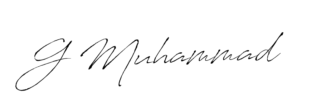 Use a signature maker to create a handwritten signature online. With this signature software, you can design (Antro_Vectra) your own signature for name G Muhammad. G Muhammad signature style 6 images and pictures png