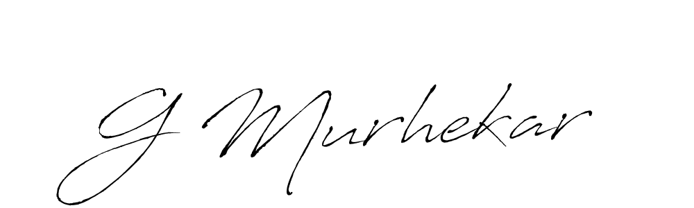 Make a beautiful signature design for name G Murhekar. With this signature (Antro_Vectra) style, you can create a handwritten signature for free. G Murhekar signature style 6 images and pictures png