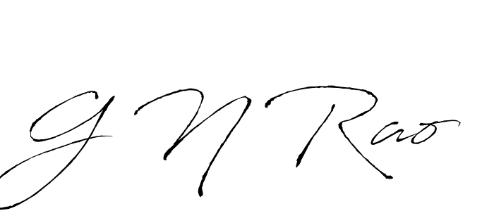 Create a beautiful signature design for name G N Rao. With this signature (Antro_Vectra) fonts, you can make a handwritten signature for free. G N Rao signature style 6 images and pictures png