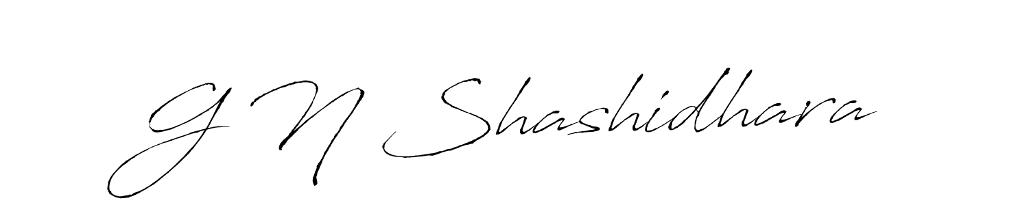How to make G N Shashidhara name signature. Use Antro_Vectra style for creating short signs online. This is the latest handwritten sign. G N Shashidhara signature style 6 images and pictures png