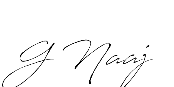 Make a beautiful signature design for name G Naaj. With this signature (Antro_Vectra) style, you can create a handwritten signature for free. G Naaj signature style 6 images and pictures png