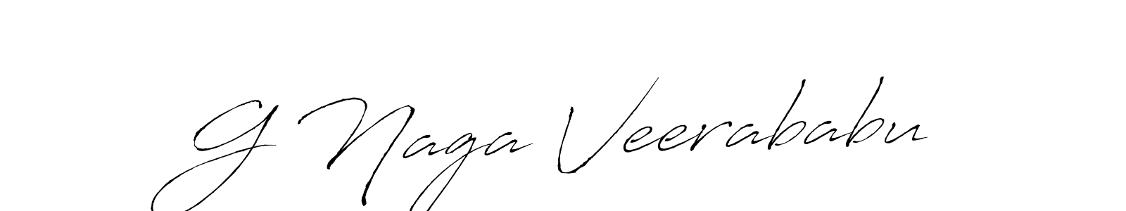 G Naga Veerababu stylish signature style. Best Handwritten Sign (Antro_Vectra) for my name. Handwritten Signature Collection Ideas for my name G Naga Veerababu. G Naga Veerababu signature style 6 images and pictures png