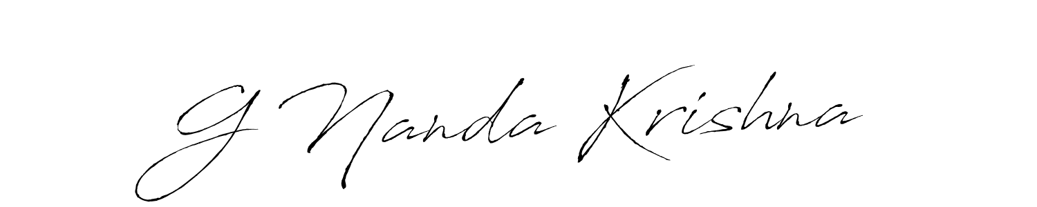 You can use this online signature creator to create a handwritten signature for the name G Nanda Krishna. This is the best online autograph maker. G Nanda Krishna signature style 6 images and pictures png