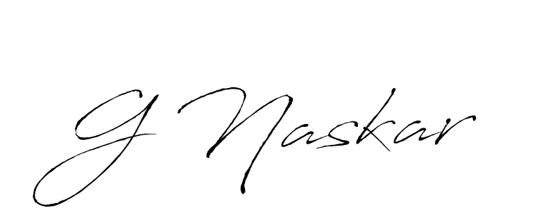 Design your own signature with our free online signature maker. With this signature software, you can create a handwritten (Antro_Vectra) signature for name G Naskar. G Naskar signature style 6 images and pictures png