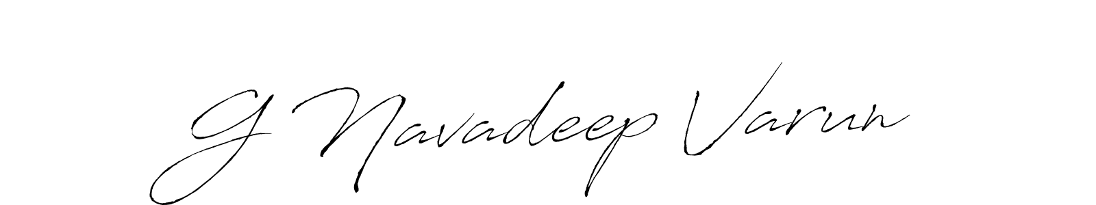 How to make G Navadeep Varun signature? Antro_Vectra is a professional autograph style. Create handwritten signature for G Navadeep Varun name. G Navadeep Varun signature style 6 images and pictures png