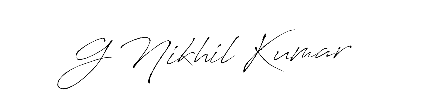 Make a beautiful signature design for name G Nikhil Kumar. Use this online signature maker to create a handwritten signature for free. G Nikhil Kumar signature style 6 images and pictures png
