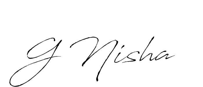 How to make G Nisha signature? Antro_Vectra is a professional autograph style. Create handwritten signature for G Nisha name. G Nisha signature style 6 images and pictures png