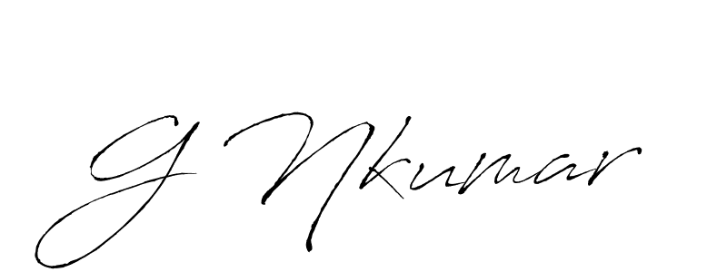 Make a beautiful signature design for name G Nkumar. With this signature (Antro_Vectra) style, you can create a handwritten signature for free. G Nkumar signature style 6 images and pictures png